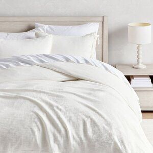 Pottery Barn Teen Soft Gauze Duvet, Twin, Ivory #7821722